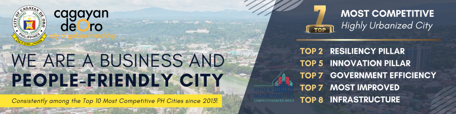 CAGAYAN DE ORO CITY NAMED ‘TOP 7 MOST  COMPETITIVE HIGHLY URBANIZED CITY